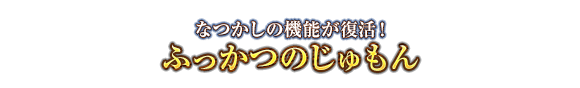 なつかしの機能が復活！　ふっかつのじゅもん